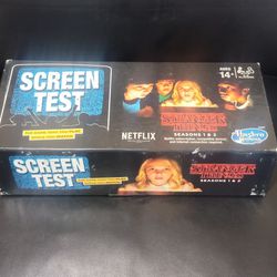Screen Test: Stranger Things Season 1 & 2 Hasbro Board Game Netflix Watch & PlayExperience the exciting world of Stranger Things with the Screen Test 