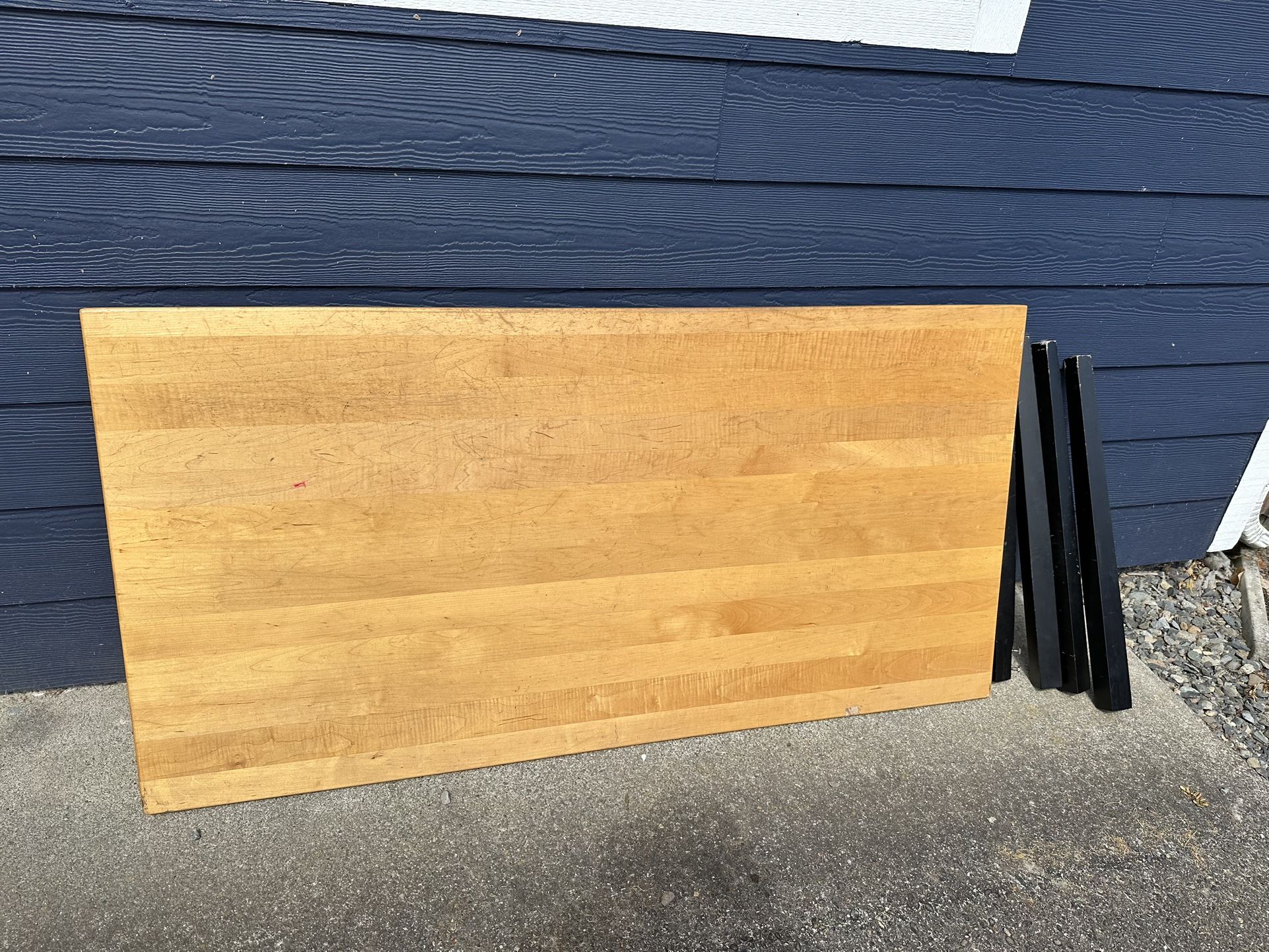 Butcher Block Wooden Table/Desk