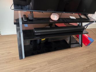 Tv stand and monster sound bar!