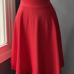 Brand New Midi Red Skirt
