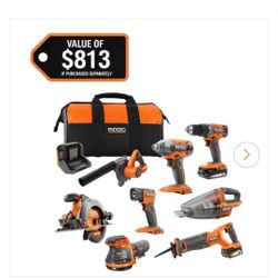 Rigid 8 Piece Tool Set