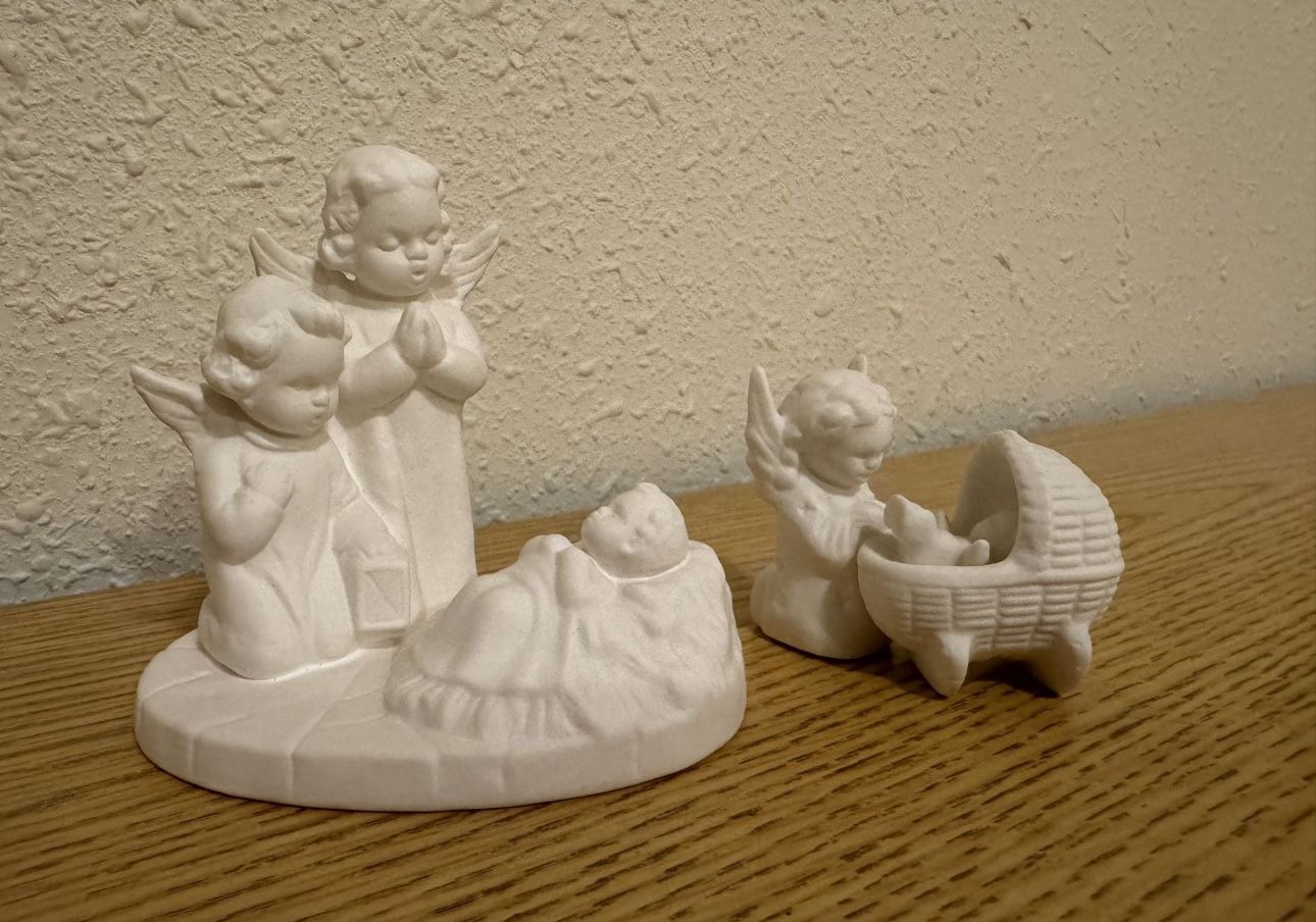 goebel white porcelain figurines