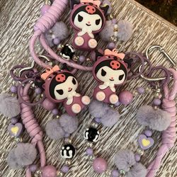 Sanrio Kuromi Pom Pom Bag charms $6 Eqch 