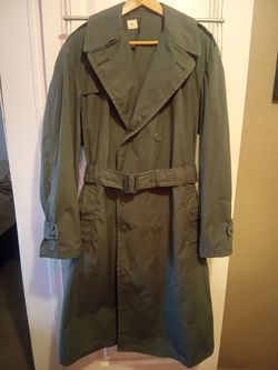 1970 Vietnam Era Military Intelligence Raincoat.   Centre MFG. INC.