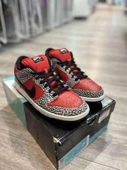 VNDS Nike SB Dunk Low “Supreme Red Cement (2012) size 11 for Sale