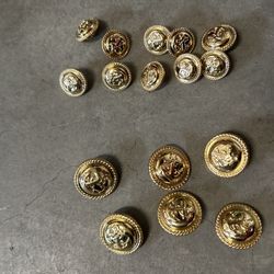 10+6 pcs gold button