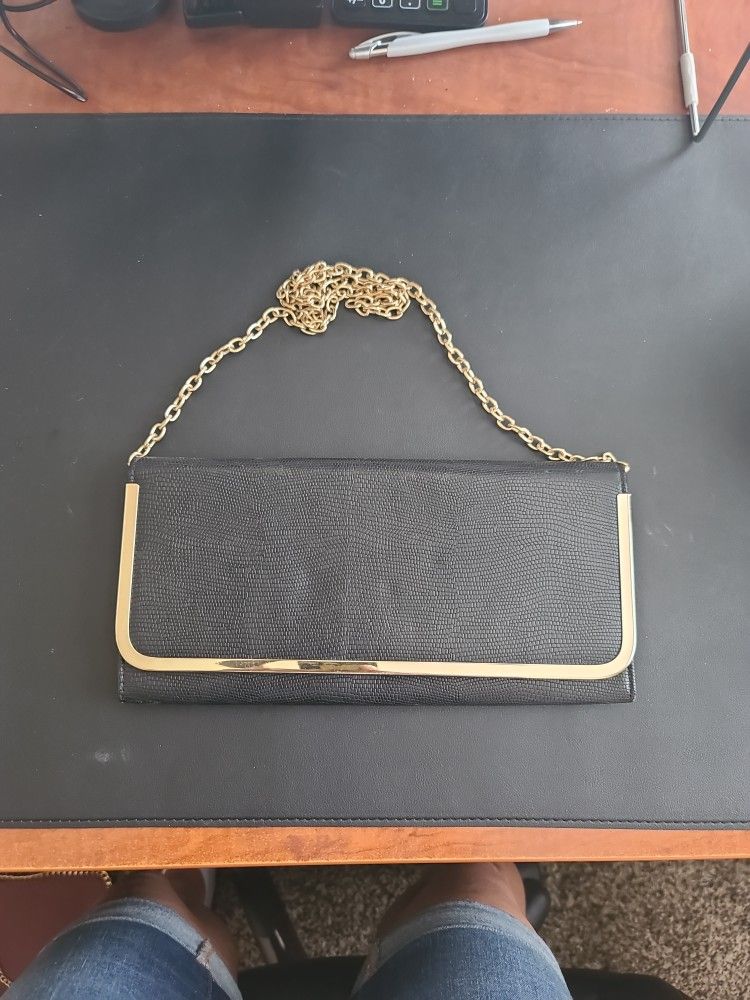 Black and Gold Aldi Clutch
