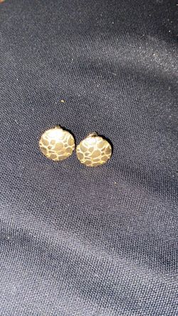 10k turtle shells nugget earrings