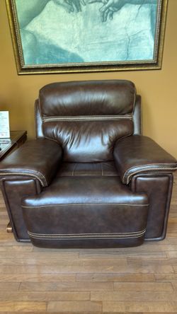 Italian leather full power recliner