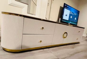 Designer modern tv stand with drawers
