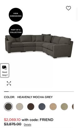 Macy’s 5 Piece sectional