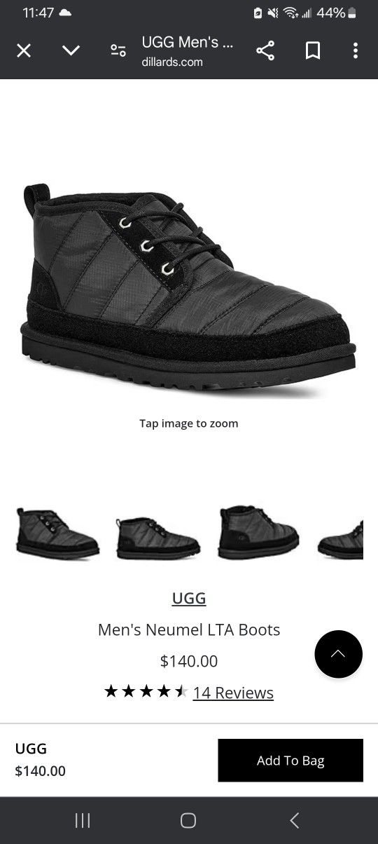 Black Ugh Men Boots Brand new Size 9 Men