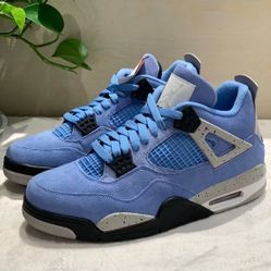 Lightweight Woven Mid-Top Retro Basketball Shoes Men's University Blue