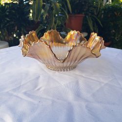 Vintage Carnival Glass Bowl 