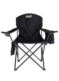Coleman Portable Camping Quad Chair with 4-Can Cooler