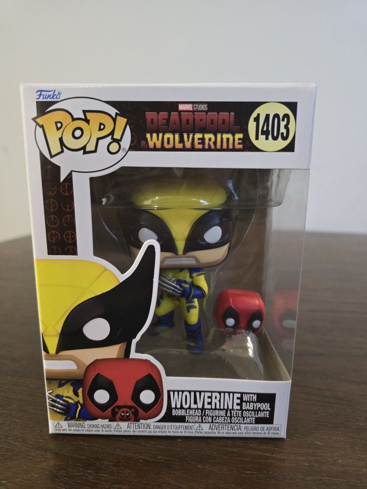 Funko Pop! Wolverine with Babypool 1403 Marvel Deadpool Wolverine