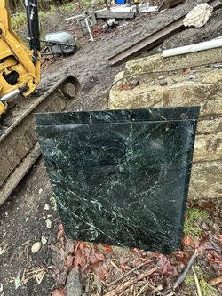 3′ × 3′ Polished Green Stone Slab – Serpentine / Verde Antique – ~¾″ Thick