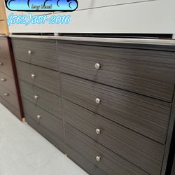 Eight Drawer Grey Compressed Dresser New Cómoda 