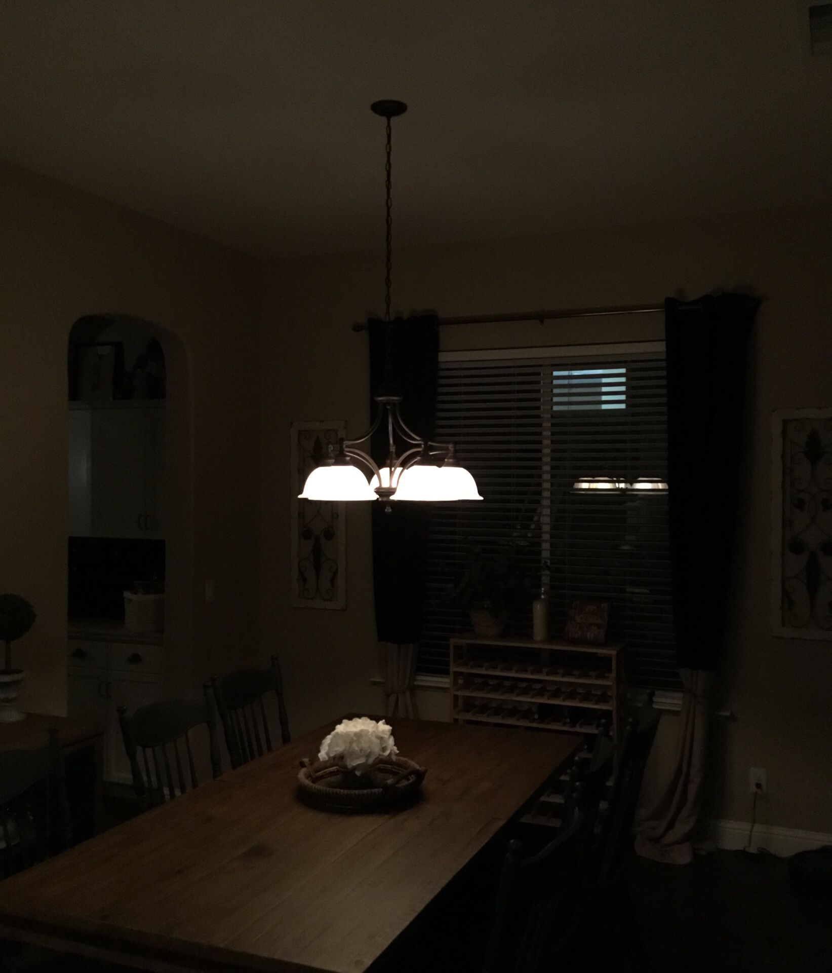 Matching 5 light and 3 light chandelier (5 light pictured)