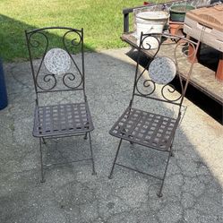 Vintage Folding Bistro Chairs