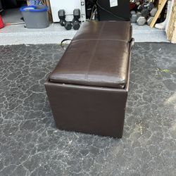 Brown Storage Ottoman