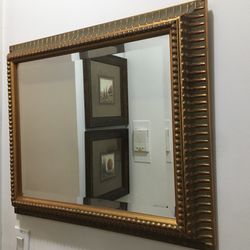 Rustic Gold Trim Mirror!