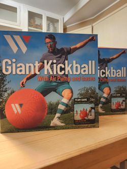 $10 each, Giant kickball, which air pump and bases
