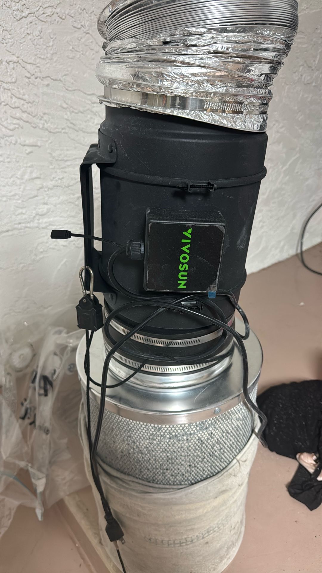 VIVOSUN AeroZesh G8 8” Inline Fan + GrowHub E42A WiFi Controller – $100 (Like New)