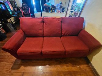 Red couch bed for sale