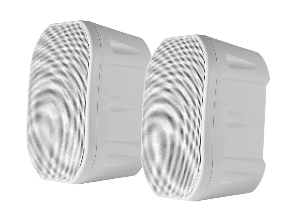 (2) Monoprice | 2-Way 6.5" Weatherproof Outdoor Speakers With Brackets 