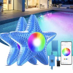 LED Pool Lights with App Control - IP68 Waterproof Submersible Led Lights with Timer