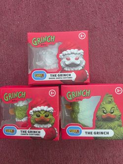 Numskull Mini TUBBZ "The Grinch" Cosplaying Rubber Duck Figures Lot of 3