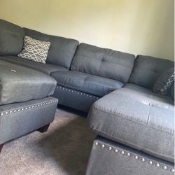 Sectional With Ottoman Available For Immediate Delivery 