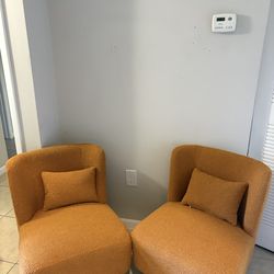 2 chairs - terracotta colour