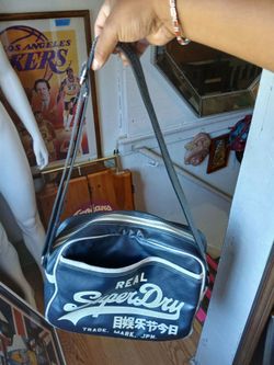 Superdry Blue Mini Alumni Crossbody Bag