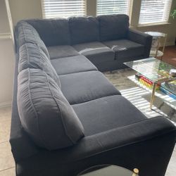 Charcoal 3pc 120in by 95in Sectional Sofa from Ashley HomeStores