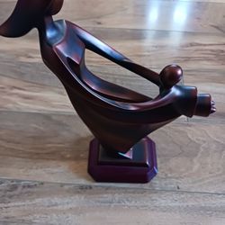 Herco Abstract Copper Toned Figurine 
Mother Swinging Her Child 