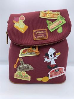 Disneyland DCA 2024 Food & Wine Festival Loungefly Mini Canvas Backpack NWT