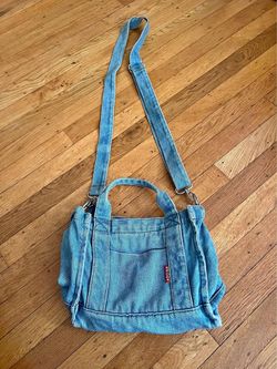 Denim Crossbody Tote Bag