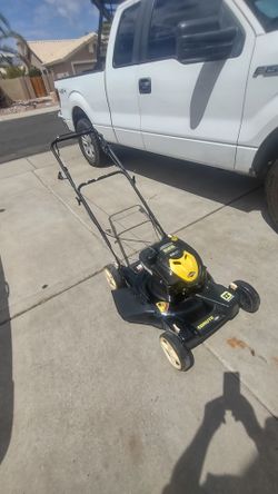 brute 22 inch gas lawn mower with side shoot no bag