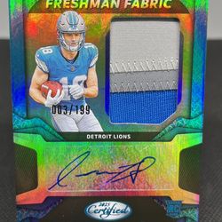 2025 Panini Certified Isaac TeSlaa Teal Rookie Freshman Fabric Patch Auto /199
