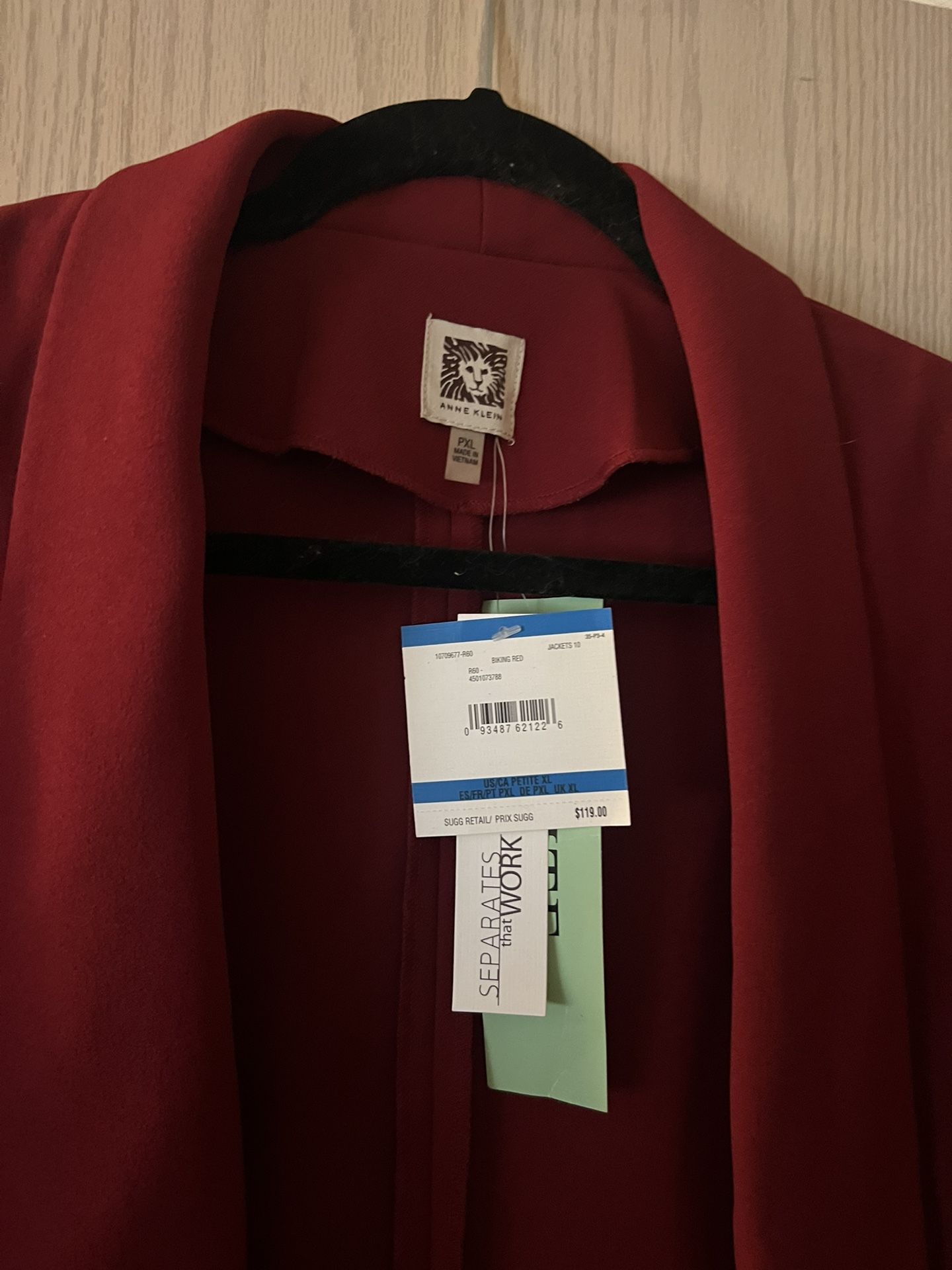 Anne Klein Red Suit Jacket