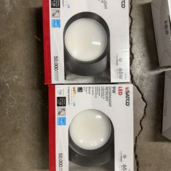 NEW) SATCO 9W LED Downlight Retrofit – Black Trim – 65W Eq – Set of 2