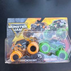 Monster Jam JCB Digatron vs Grave Digger 2-Pack