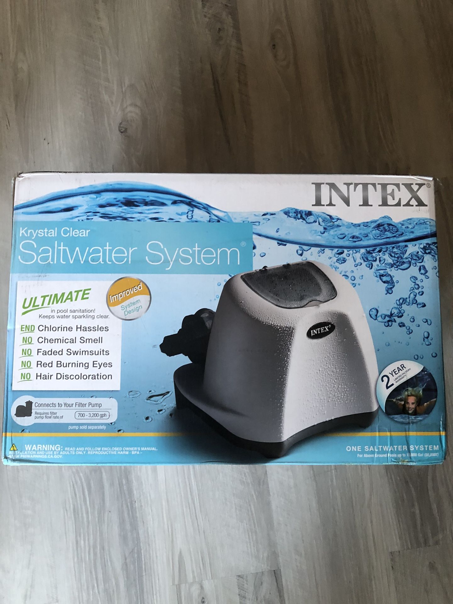 Intex 120V Krystal Clear Saltwater System Swimming Pool Chlorinator