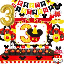 Mickey Mouse 3rd Happy Birthday 