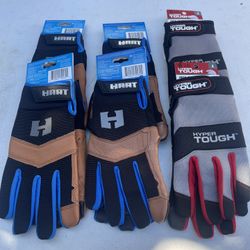HART Leather Palm Work Gloves, 5-Finger Touchscreen