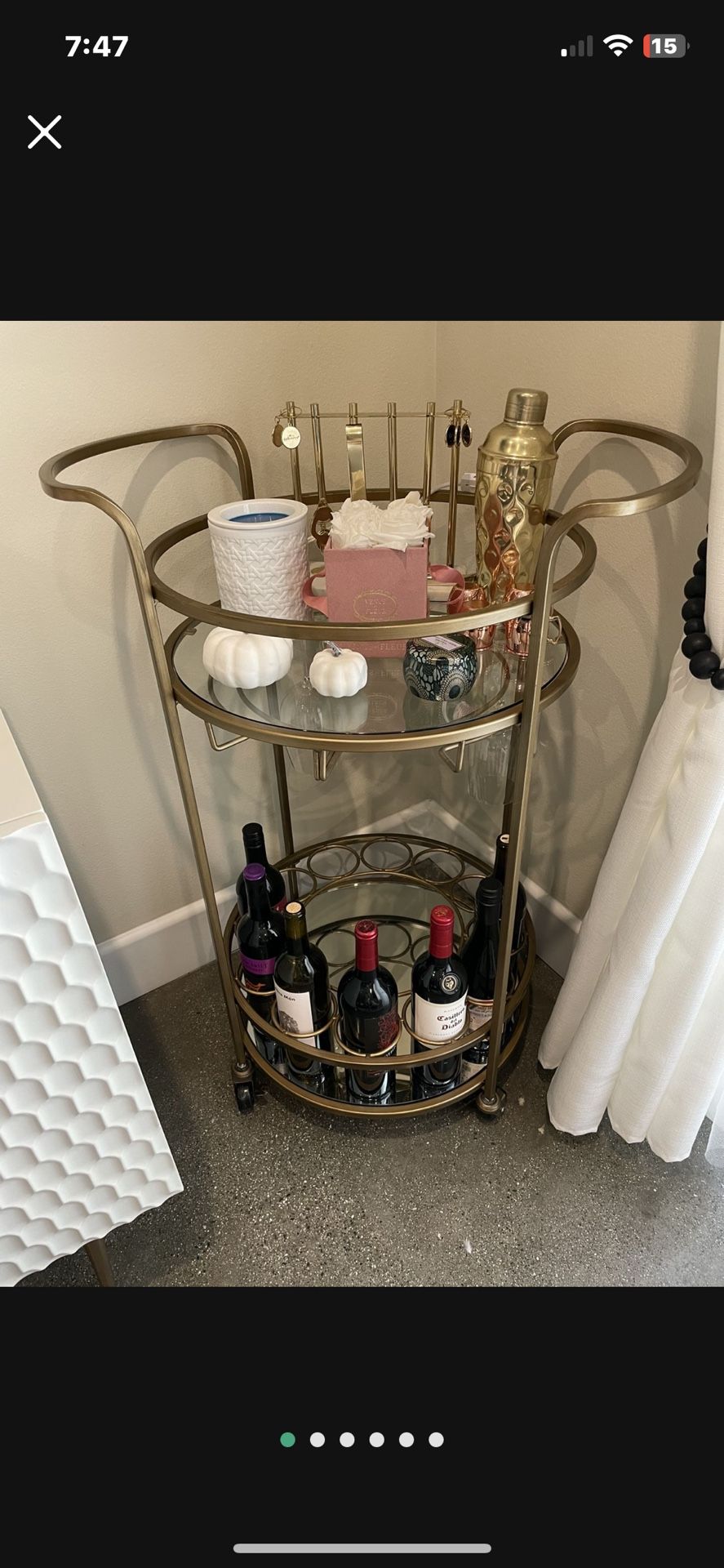 Gold Bar Cart