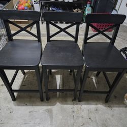 Ikea Black Stool 3 Available 