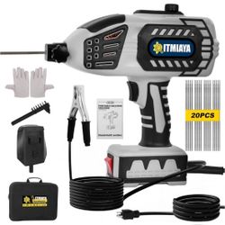 Handheld Welder 110V ARC Portable Electric Welding Machine with 20PCS Electrodes IGBT Inverter 20-120Amps Stepless Current 1/16"-1/8" Electrodes for B